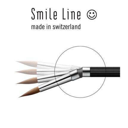 Smile Line Kolinsky Build-Up Brush, Short Ferrule with Flexible Connector
