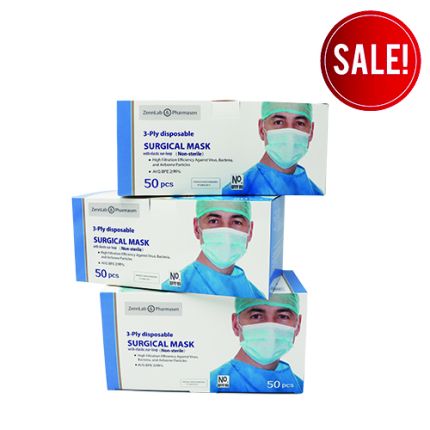 Zenlabb&amp;Pharmasen 3-Ply Disposable Surgical Face Mask YY0469